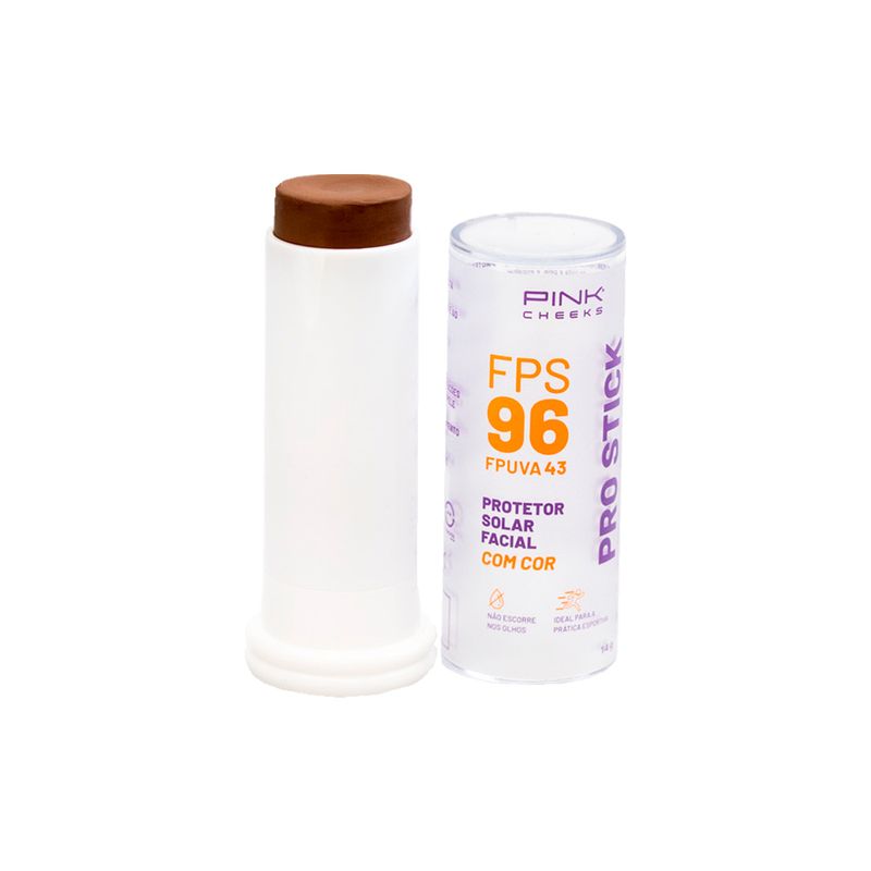Protetor-Solar-Facial-com-Cor-Pink-Cheeks-Pro-Stick-FPS-96-FPUVA-43-Pro50-14g-Vitrine