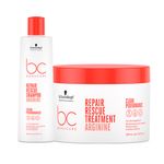 Kit-Capilar-Schwarzkopf-Professional-BC-Bonacure-Repair-Rescue---Shampoo-500-ml---Mascara-de-Reconstrucao-500-ml