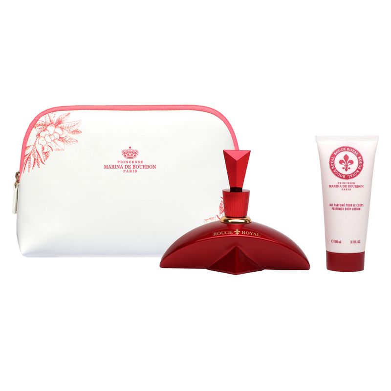 Kit-Perfume-Marina-de-Bourbon-Rouge-Royal-Feminino-Eau-de-Parfum-100-ml---Locao-Corporal-100-ml---Necessaire-Produtos