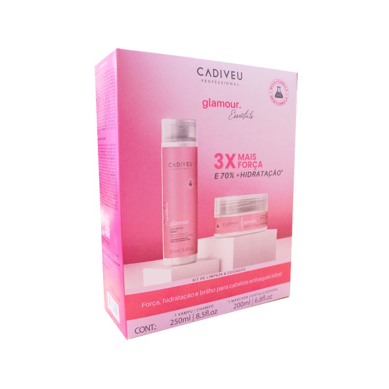 Kit-Cadiveu-Professionnel-Glamour-Essentials---Shampoo-250-ml---Mascara-Fortalecedora-200-ml-Vitrine