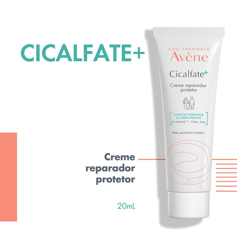 Creme-Facial-Reparador-Avene-Eau-Thermale-Cicalfate--20-ml-Produto