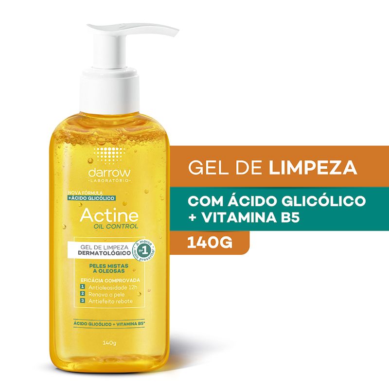 Gel-de-Limpeza-Facial-Darrow-Actine-Oil-Control-140-g-Produto