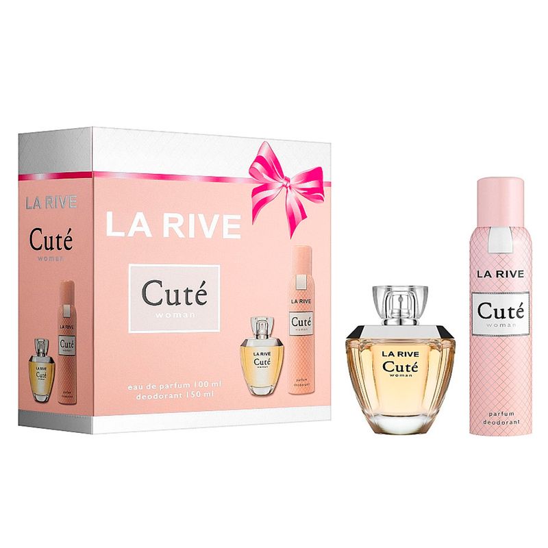 Kit-Perfume-La-Rive-Cute-Feminino-Eau-de-Toilette-100-ml---Desodorante-150-ml-Vitrine