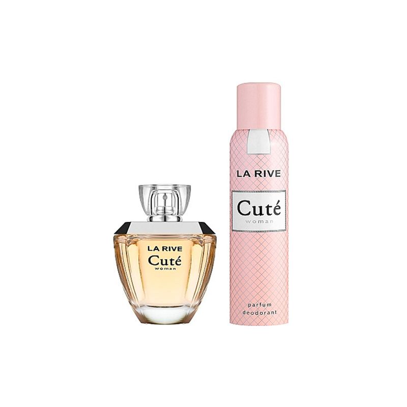 Kit-Perfume-La-Rive-Cute-Feminino-Eau-de-Toilette-100-ml---Desodorante-150-ml-Produtos