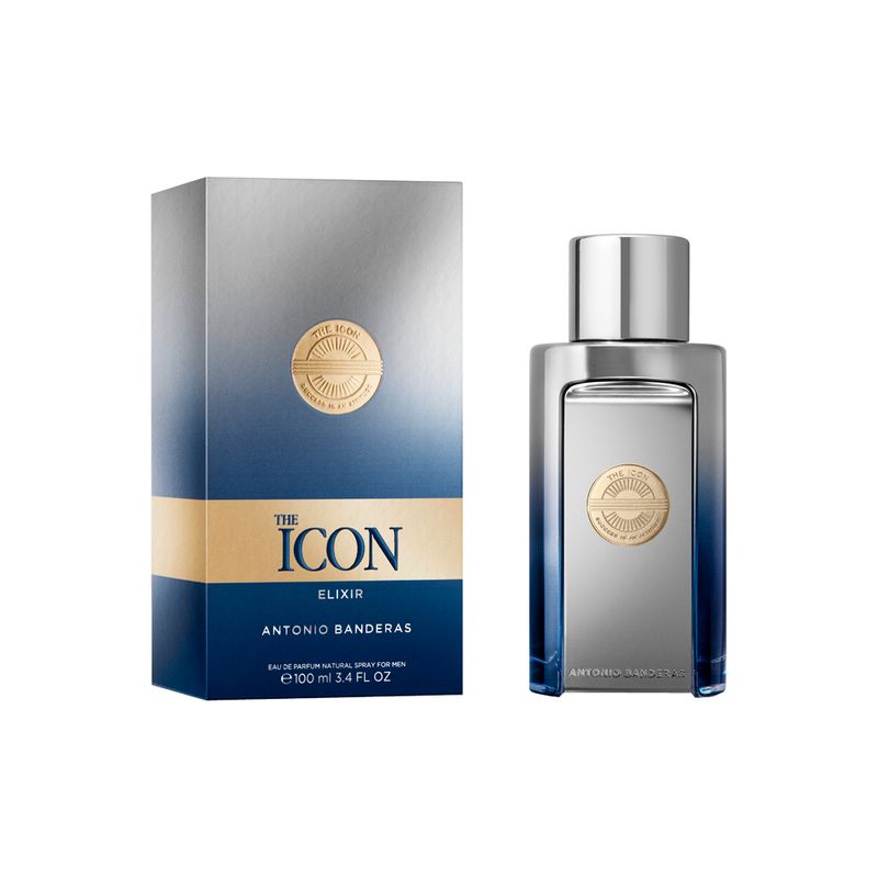 Perfume-Banderas-The-Icon-Elixir-Masculino-Eau-de-Parfum-100-ml-Caixa-Frasco