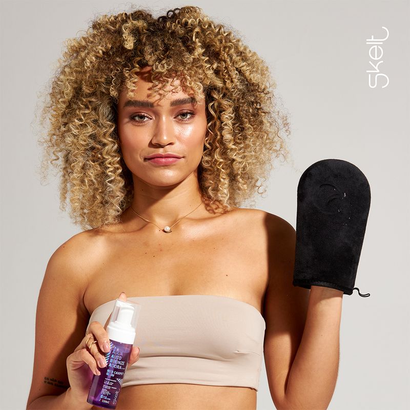 Luva-para-Autobronzeador-Skelt-Tanning-Mitt-Preta-Modelo
