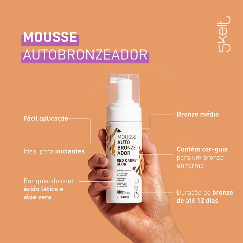 Mousse-Autobronzeador-Corporal-Skelt-Red-Carpet-Glow-140-ml-Beneficios