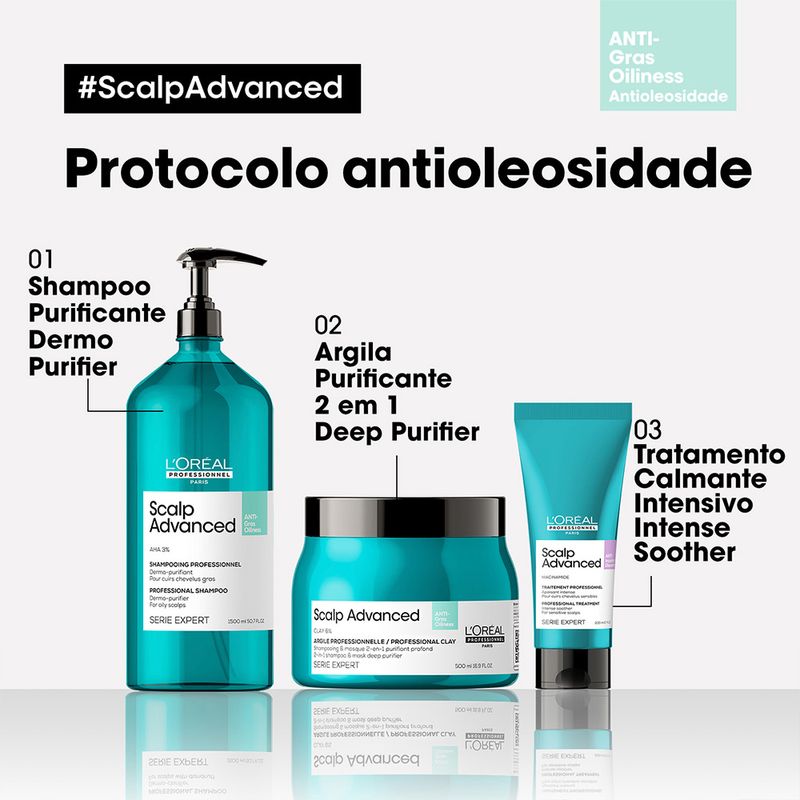 Shampoo-L-Oreal-Professionnel-Serie-Expert-Scalp-Advanced-Dermo-Purifier-1500-ml-Passo-a-Passo