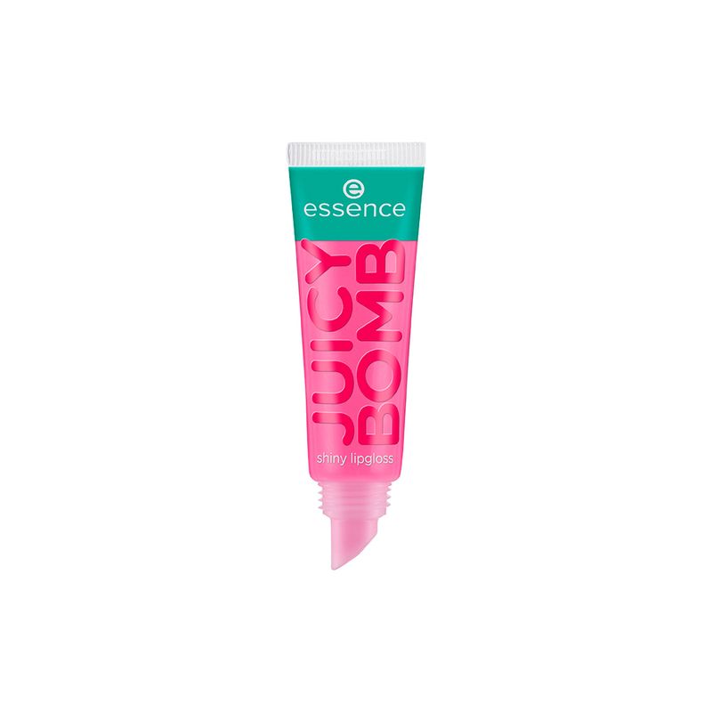 Gloss-Labial-Liquido-Cintilante-Essence-Juicy-Bomb-102-Witty-Watermelon-10-ml-Produto-Aberto