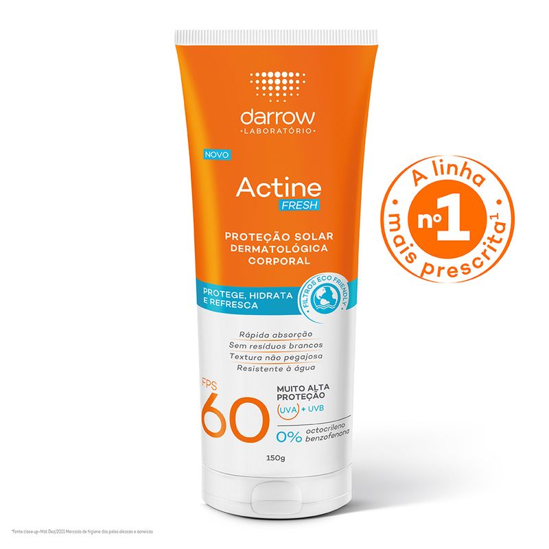 Protetor-Solar-Corporal-Darrow-Actine-Fresh-FPS-60-150-g-Selo