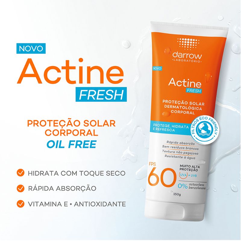 Protetor-Solar-Corporal-Darrow-Actine-Fresh-FPS-60-150-g-Banner-um