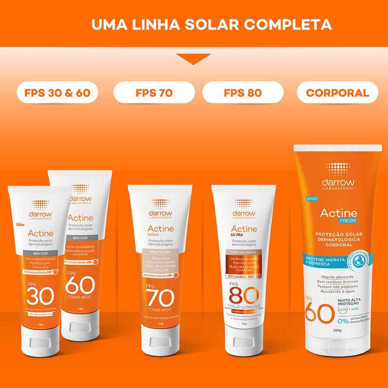 Protetor-Solar-Corporal-Darrow-Actine-Fresh-FPS-60-150-g-Linha