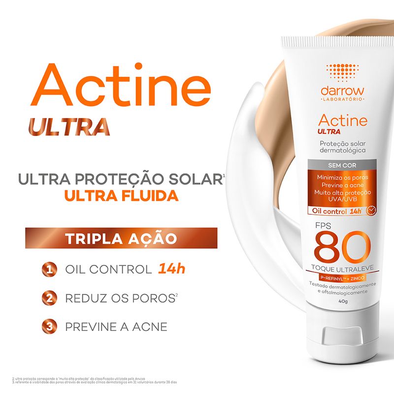 Protetor-Solar-Facial-Darrow-Actine-Ultra-FPS-80-40-g-Ultra-Protecao