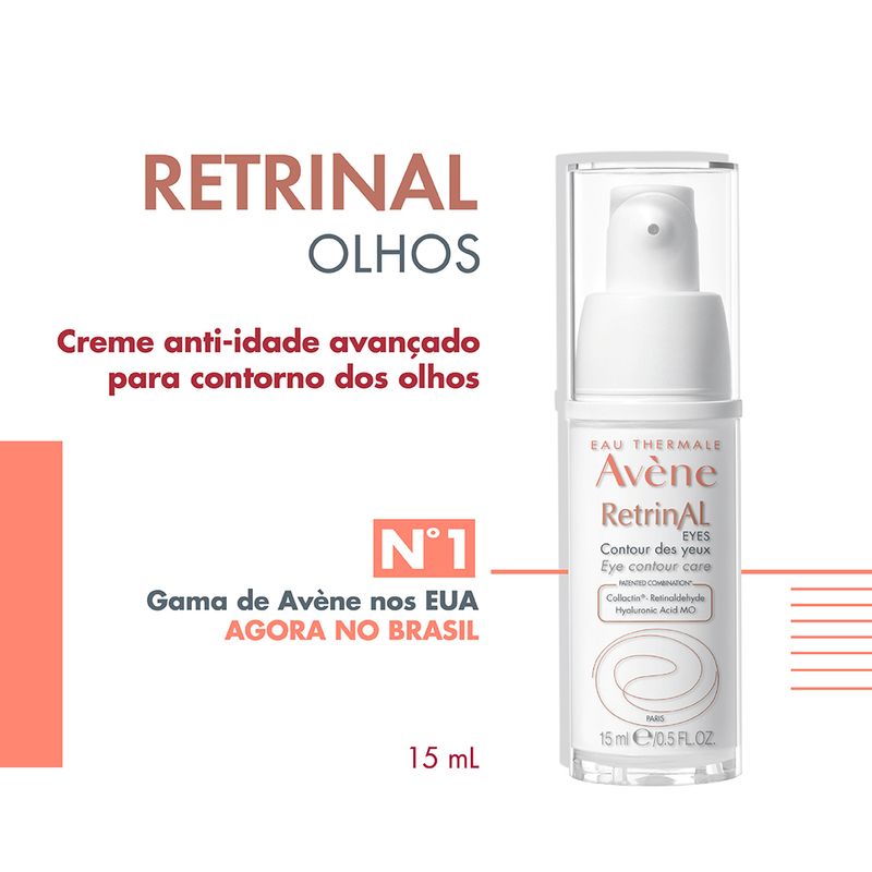 Creme-Anti-idade-para-Area-dos-Olhos-Avene-Retrinal-Eyes-15-ml-Produto