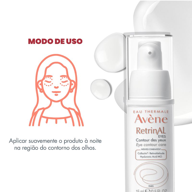 Creme-Anti-idade-para-Area-dos-Olhos-Avene-Retrinal-Eyes-15-ml-Modo-de-Uso