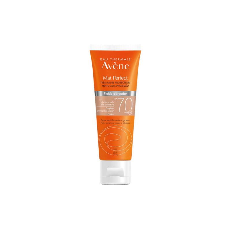 Protetor-Solar-Facial-Clareador-Avene-Eau-Thermale-Mat-Perfect-FPS-70-Clara-40-g-Vitrine