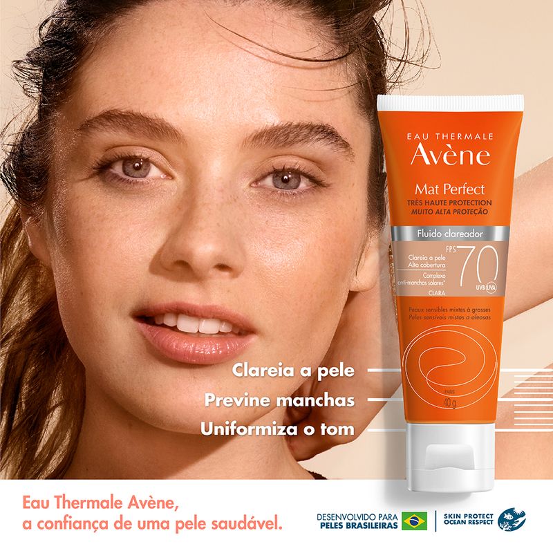 Protetor-Solar-Facial-Clareador-Avene-Eau-Thermale-Mat-Perfect-FPS-70-Clara-40-g-Banner