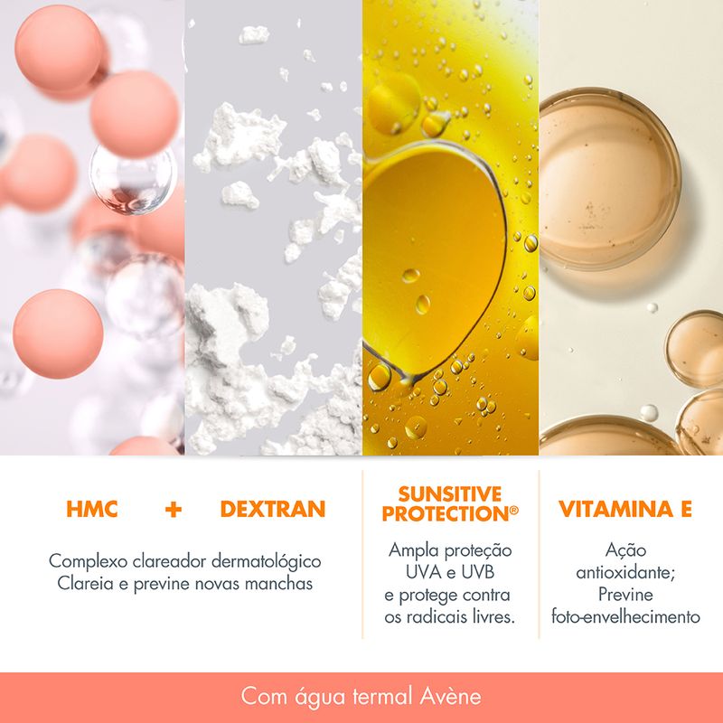 Protetor-Solar-Facial-Clareador-Avene-Eau-Thermale-Mat-Perfect-FPS-70-Clara-40-g-Beneficios