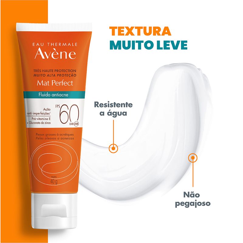 Protetor-Solar-Facial-Anti-Acne-Avene-Eau-Thermale-Mat-Perfect-FPS-60-40-g-Textura