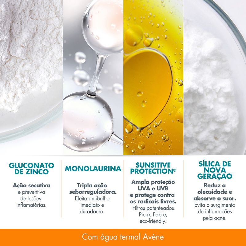 Protetor-Solar-Facial-Anti-Acne-Avene-Eau-Thermale-Mat-Perfect-FPS-60-40-g-Beneficios