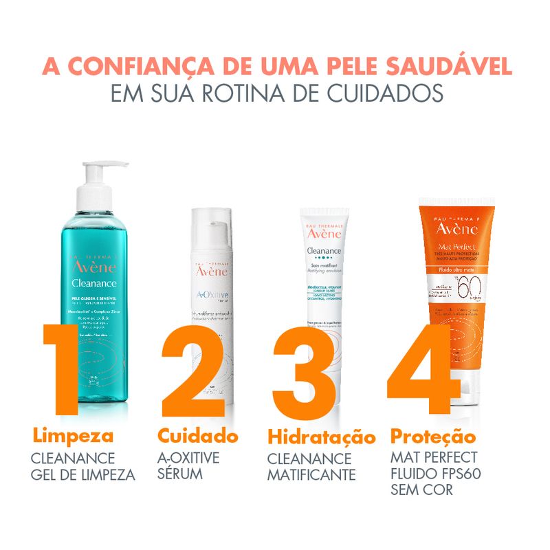 Protetor-Solar-Facial-Avene-Eau-Thermale-Mat-Perfect-FPS-60-40-g-Rotina