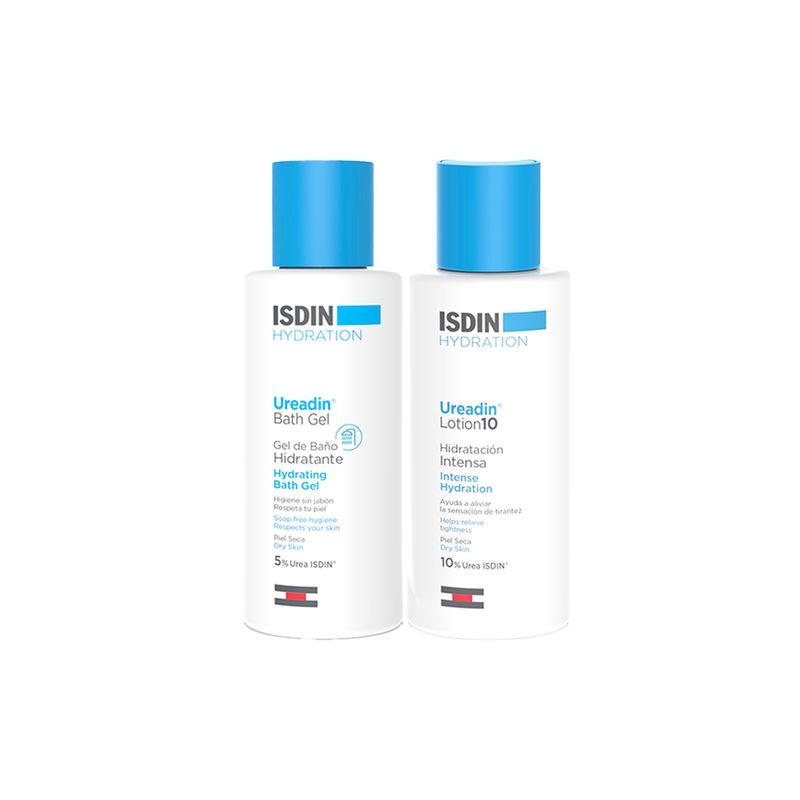 Kit-Isdin-Corporal-Ureadin---Gel-de-Banho-Hidratante-100-g---Locao-Hidratante-Corporal-100-ml-Vitrine