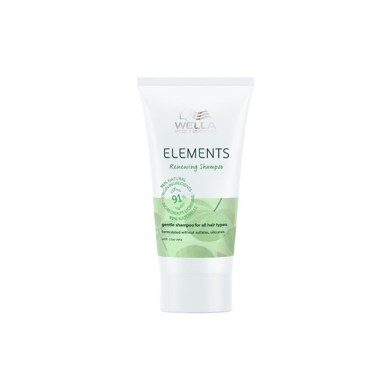 Kit-Wella-Professionals---Shampoo-Elements-Renewing-30-ml---Mascara-Nutri-Enrich-30-ml-Frasco-Shampoo