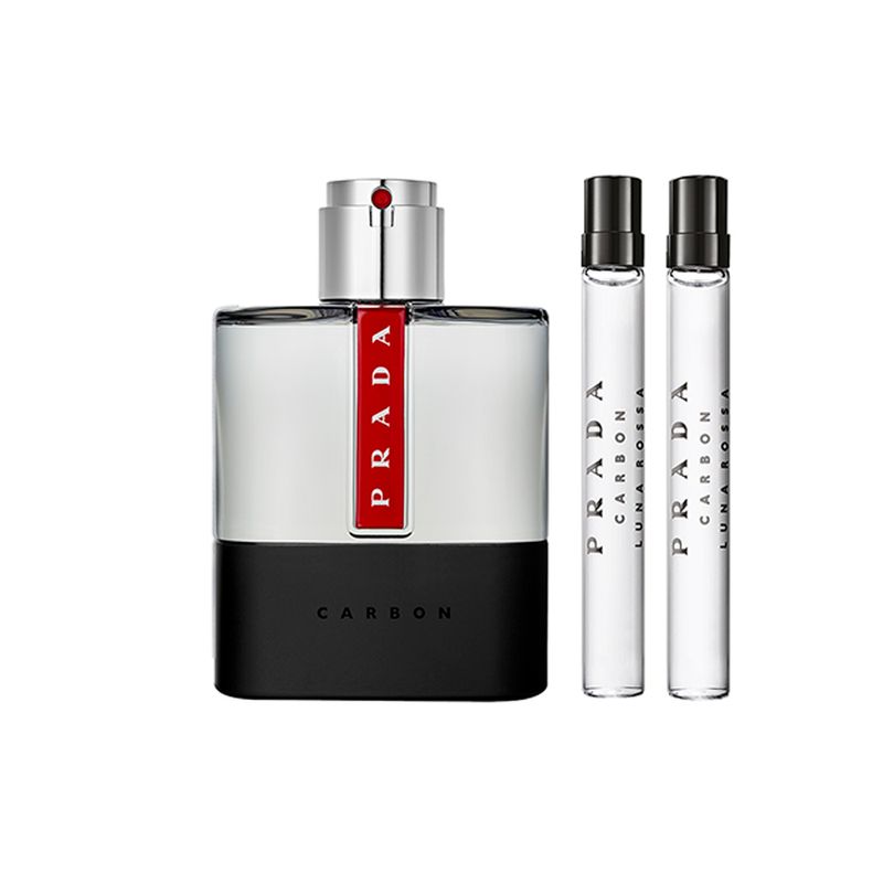 Kit-Perfume-Prada-Luna-Rossa-Carbon-Masculino-Eau-de-Toilette-100-ml---2-Miniatura-10-ml-Produtos