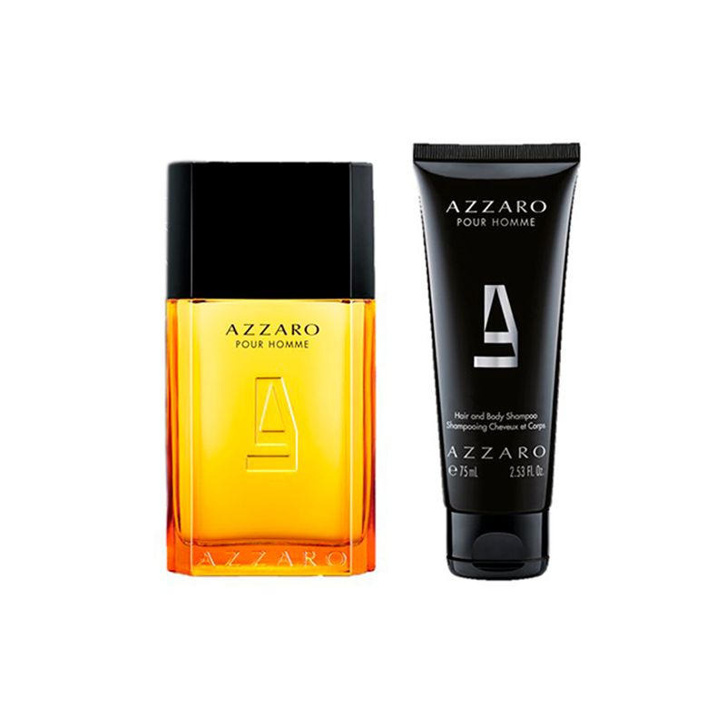 Kit-Perfume-Azzaro-Pour-Homme-Masculino-Eau-de-Toilette-100-ml---Shampoo-Corporal-75-ml-Produtos