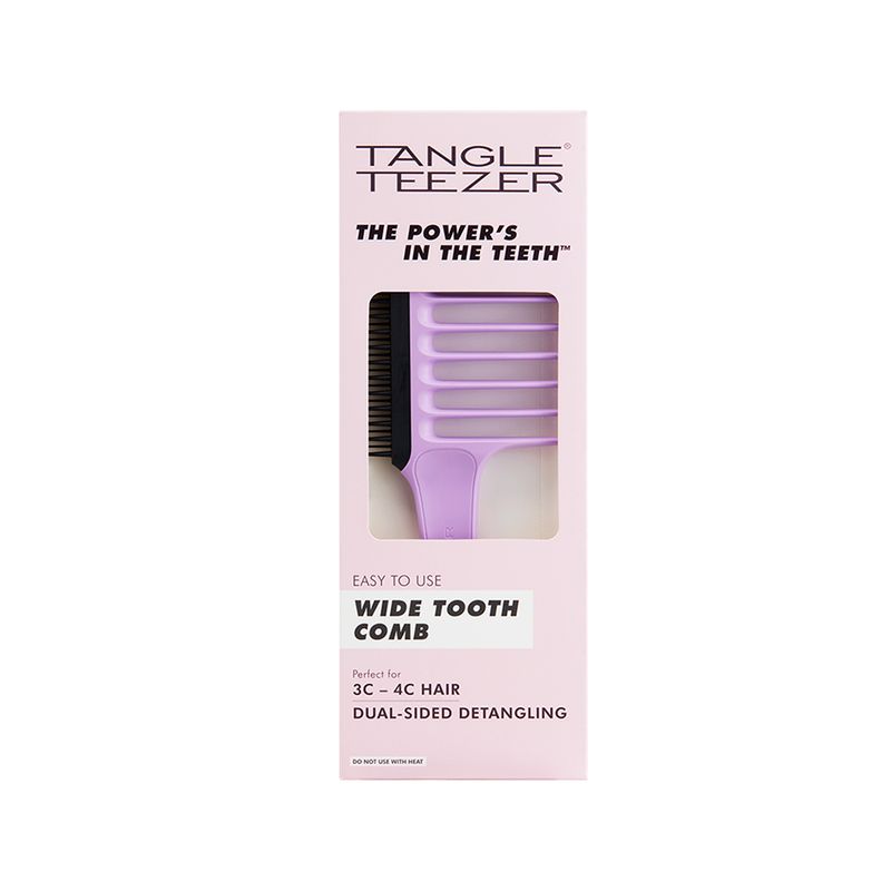 Pente-para-Desembaracar-Tangle-Teezer-Combs-Wide-Tooth-Lilas-e-Preto-Embalagem