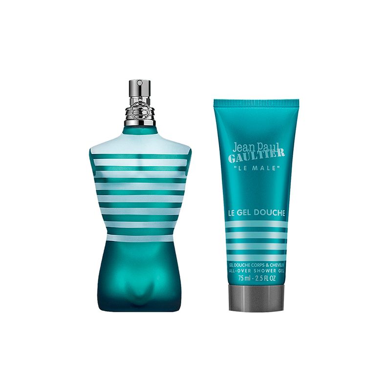 Kit-Perfume-Jean-Paul-Gaultier-Le-Male-Masculino-Eau-de-Toilette-75-ml---Gel-de-Banho-75-ml-Produtos