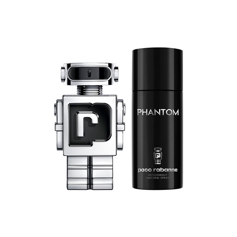 Kit-Perfume-Paco-Rabanne-Phantom-Masculino-Eau-de-Toilette-100-ml---Desodorante-150-ml-Produtos