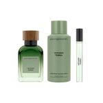 Kit-Perfume-Adolfo-Dominguez-Vetiver-Terra-Masculino-Eau-de-Parfum-120-ml---Desodorante-150-ml---Miniatura-10-ml-Produtos