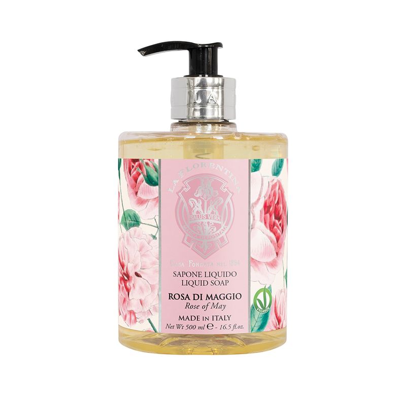Sabonete-Liquido-para-as-Maos-La-Florentina-Rosa-de-Maio-500-ml-Vitrine