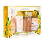 Kit-La-Florentina-Spa-Boboli-Citrus---Espuma-de-Banho-500-ml---Sabonete-em-Barra-106-g---Locao-Corporal-200-ml---Gel-de-Banho-250-ml---Esponja-Vitrine