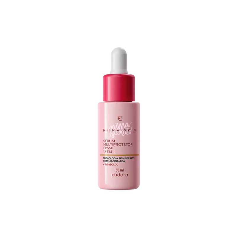 Serum-Multiprotetor-Facial-12-em-1-Eudora-Niina-Secrets-Niina-Skin-FPS-50-30-ml-Vitrine