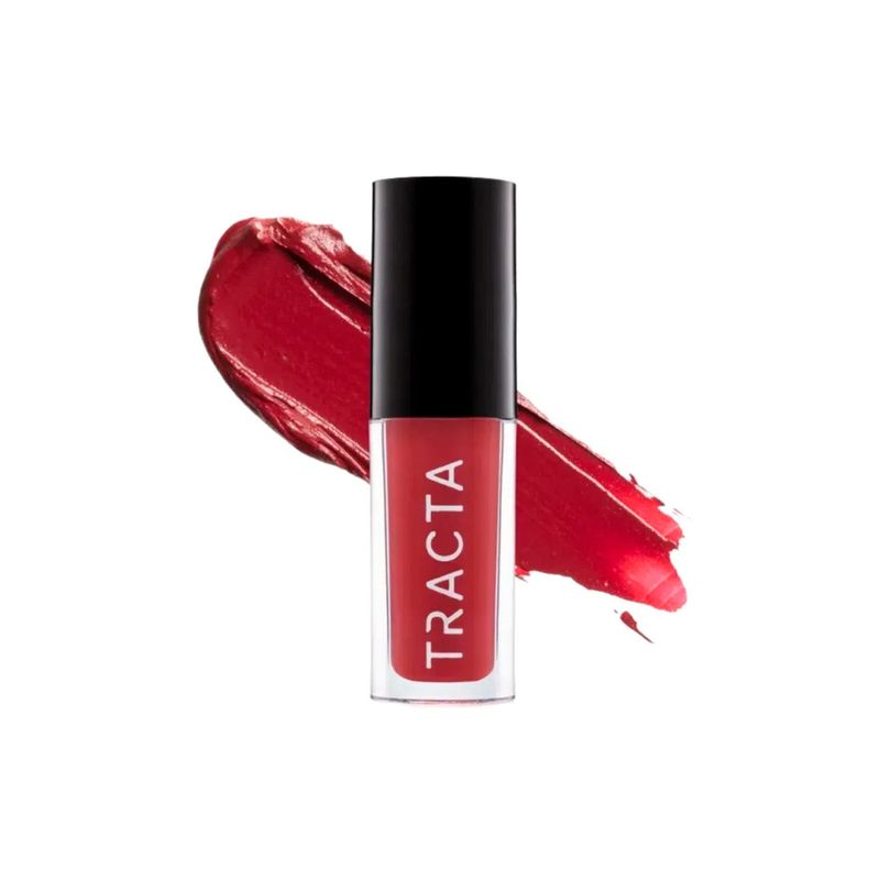 Batom-Liquido-Semi-Matte-Tracta-Soft-Matte-Kiss-4-ml-Produto-e-Textura