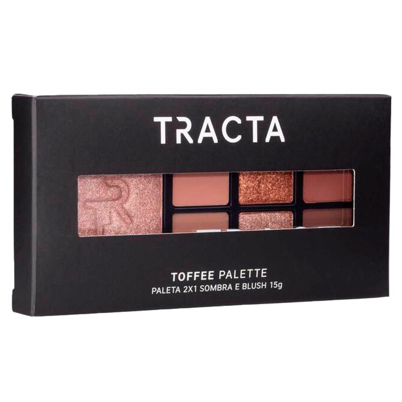 Paleta-2x1-Sombra-e-Blush-Compacta-Tracta-Toffee-7-Shades-Produto-Fechado