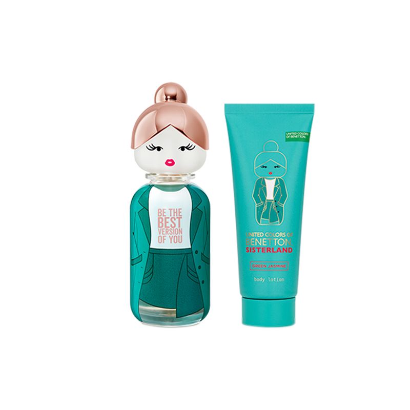 Kit-Perfume-United-Colors-of-Benetton-Sisterland-Green-Jasmine-Feminino-Eau-de-Toilette-80-ml---Locao-Corporal-75-ml-Produtos