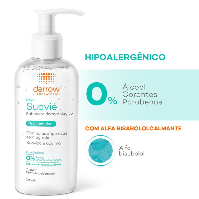 Sabonete Líquido Facial Para Pele Sensível Darrow Suavié 140 Ml 3644