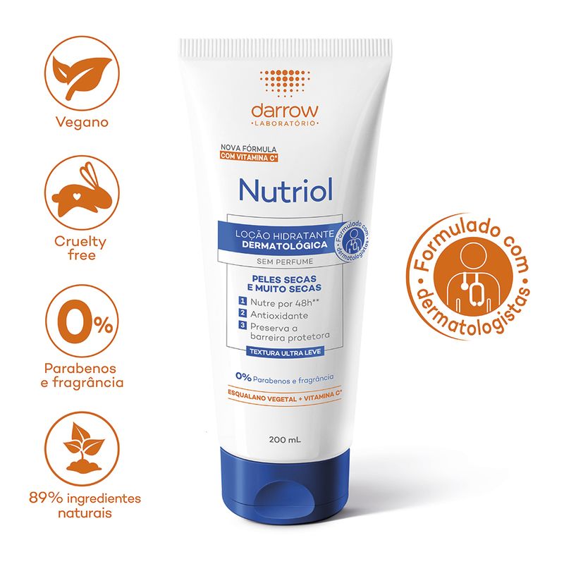 Locao-Hidratante-Corporal-Darrow-Nutriol-Sem-Perfume-200-ml-Selo