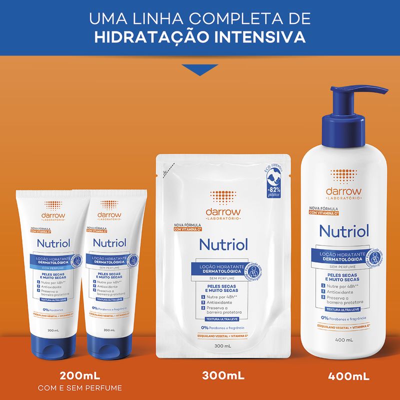 Locao-Hidratante-Corporal-Darrow-Nutriol-Sem-Perfume-200-ml-Linha