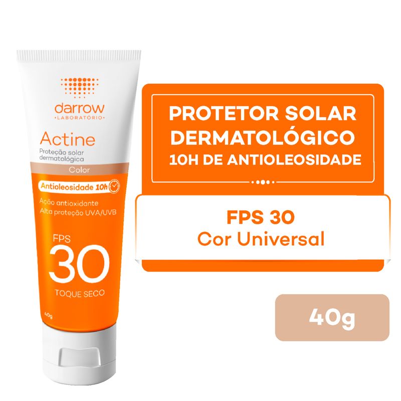 Protetor-Solar-Facial-Darrow-Actine-FPS-30-Cor-Universal-40-g-Produto