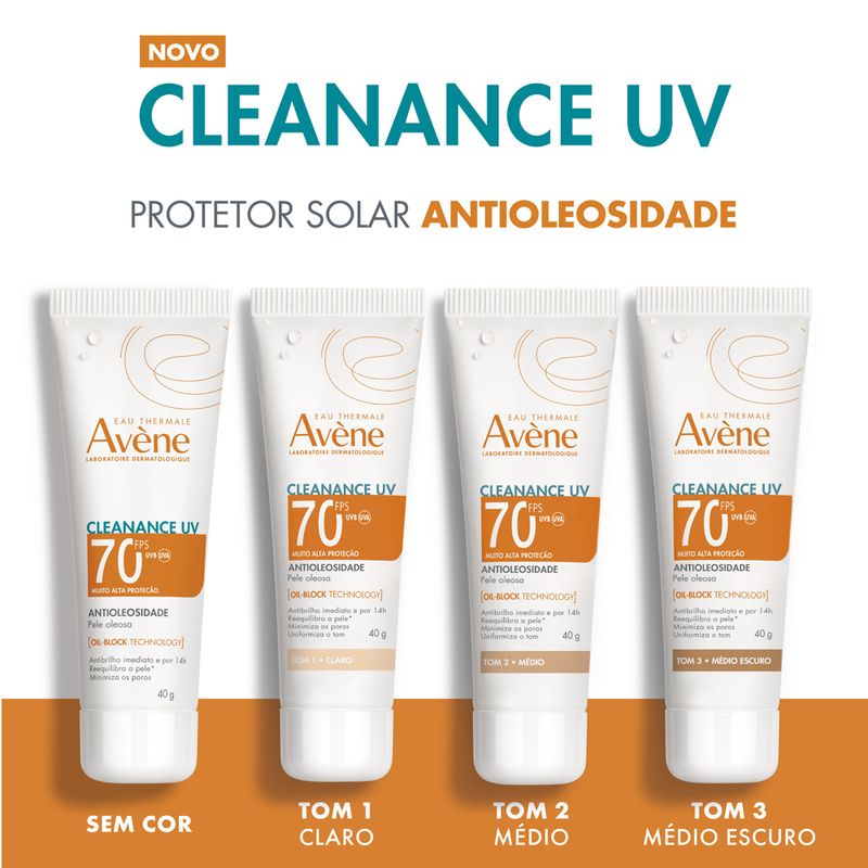 Protetor-Solar-Facial-Avene-Cleanance-UV-FPS-70-Tom-1-Claro-40-g-Linha