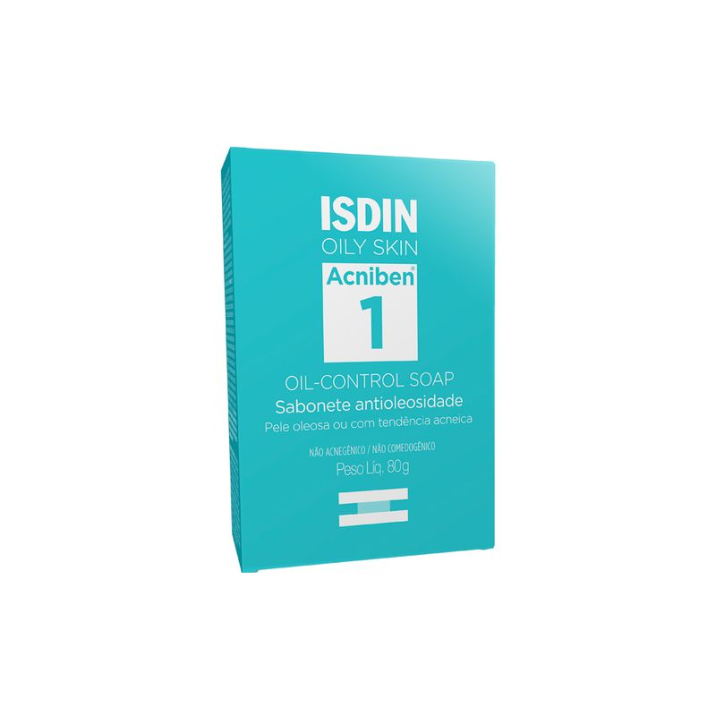 Sabonete-em-Barra-Antioleosidade-Isdin-Oily-Skin-Acniben-1-80-g-Vitrine