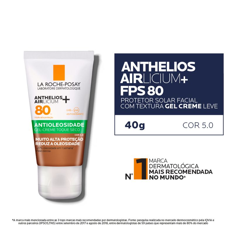 Protetor-Solar-Facial-Antioleosidade-La-Roche-Posay-Anthelios-Airlicium-FPS-80-5-0-40-g-Descritivo