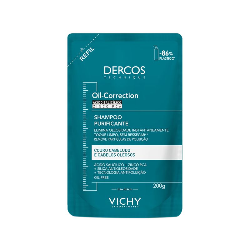 Shampoo-Vichy-Dercos-Oil-Correction-Refil-200-g-