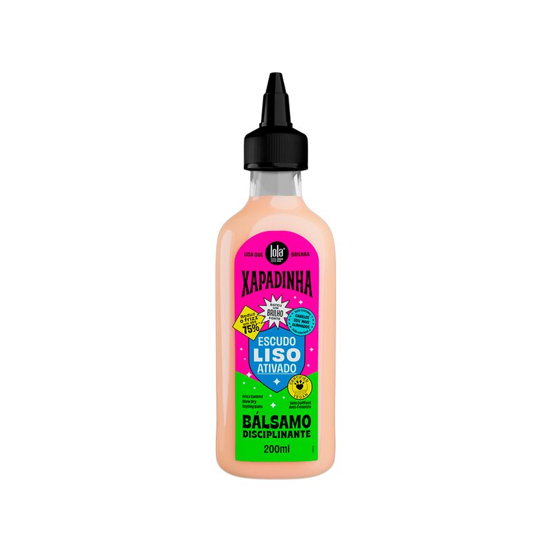 Balsamo-Disciplinante-Lola-Cosmetics-Xapadinha-Escudo-Liso-Ativado-200-ml