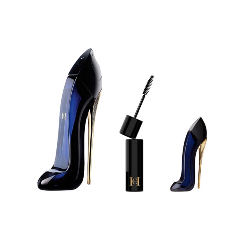 Kit-Perfume-Carolina-Herrera-Good-Girl-Feminino-Eau-de-Parfum-80-ml---Mascara-de-Cilios-25-ml---Miniatura-7-ml-Frasco-Produto