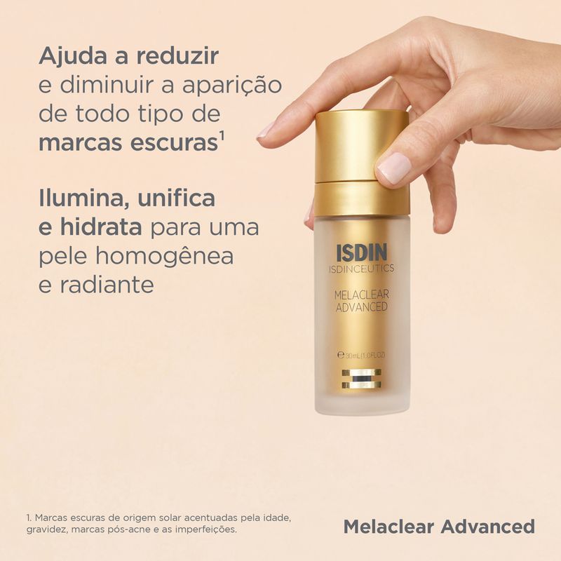 Serum-Facial-Clareador-de-Manchas-Isdin-Isdinceutics-Melaclear-Advanced-30-ml